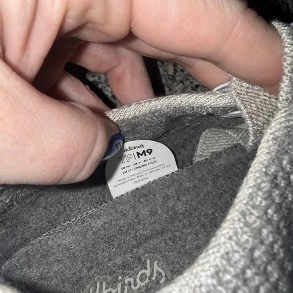 Allbirds Wool Pipers Sneakers Mens 9 Gray Lace Up Casual Comfort Shoes - Picture 5 of 5